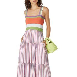 Tanya Taylor Dress, Size Medium, Orchid Stripe
